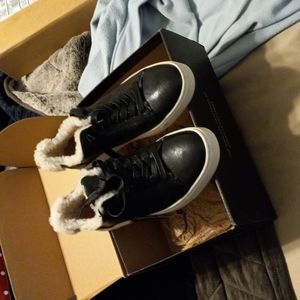 Frye Ivy shearling low lace shoes